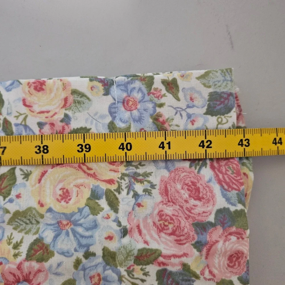 Vintage Laura Ashley Floral Curtain Panel Pink Rose Cottagecore Romatic 38x86